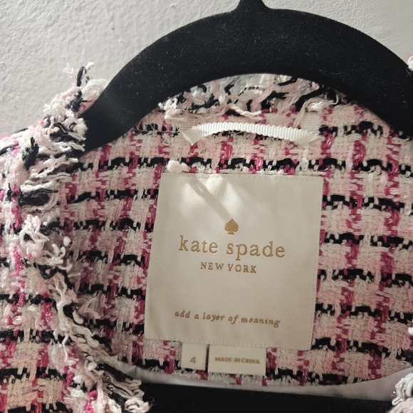 Kate Spade Checking In Tweed Jacket - Picture 4 of 6